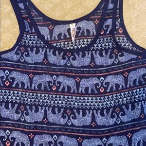 NWOT Mudd elephant print tank top Juniors S